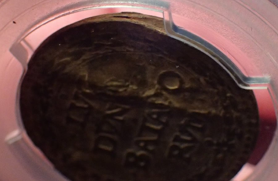 Rare-1574-Paper-Siege-Coin-Severely-Damaged-By-PCGS-During-Certification