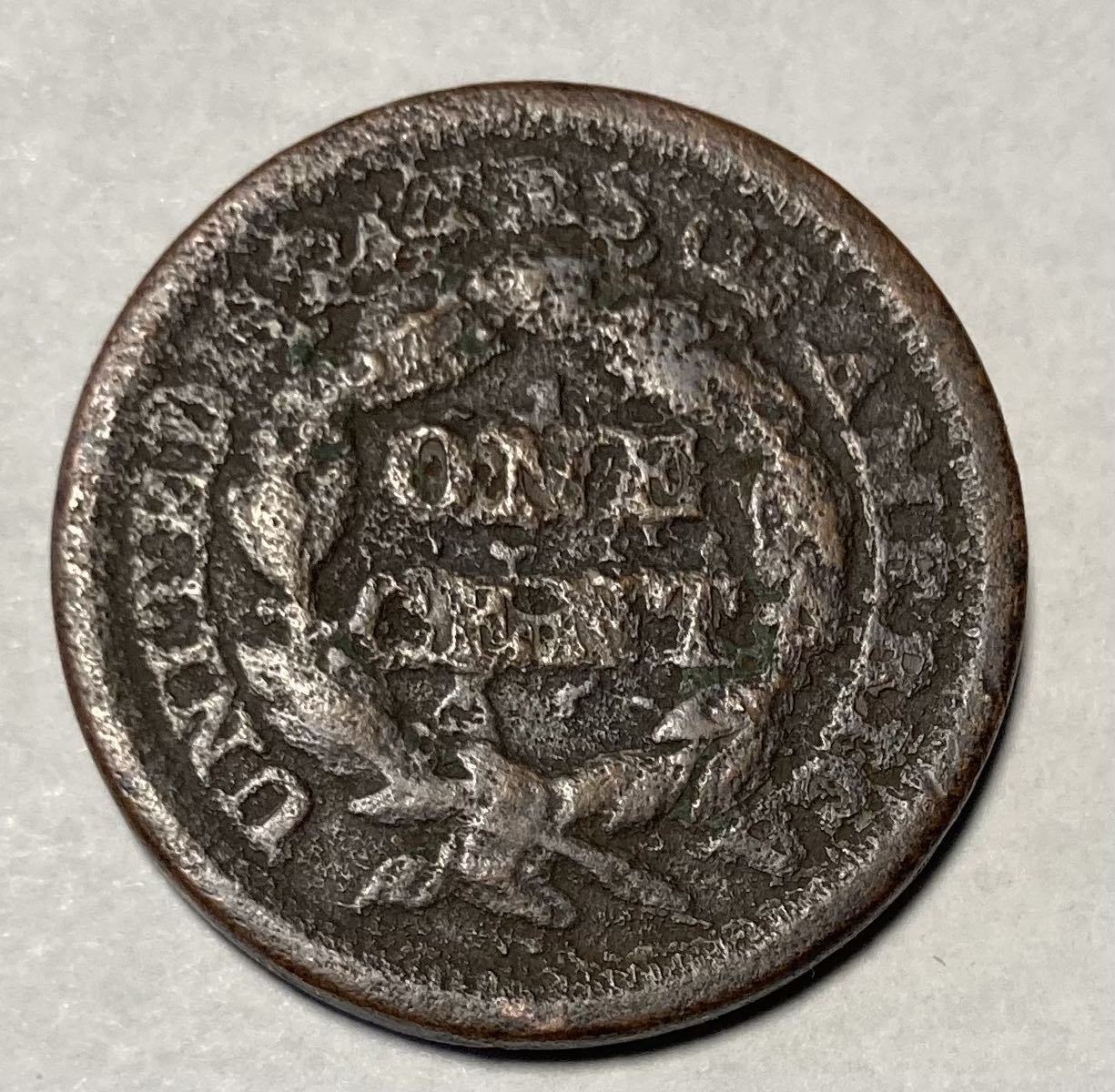 1849-1c-Large-Cent---Massive-Lamination-Issue-On-OBV-And-REV-?