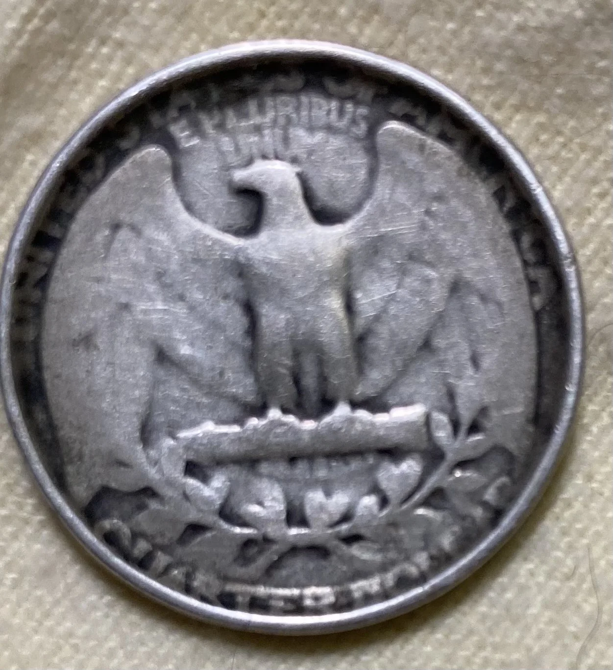 1942-Washington-Qtr-Struck-Off-Planchet-On-Nickel?-*and-Off-Metal?