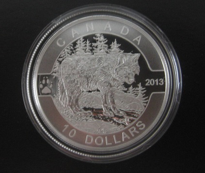 1/2-Oz-Fine-Silver-O-Canada-Wolf