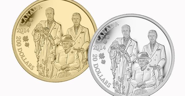 Silver-And-Gold-Prince-George-1st-Birthday-Coins