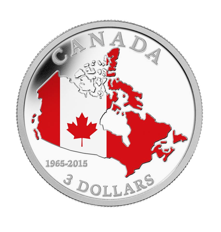2015-$3-50th-Anniversary-Of-The-Canadian-Flag