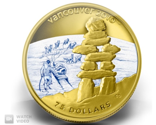 1/2-Oz-Reverse-Gold-Plated-Inukshuk