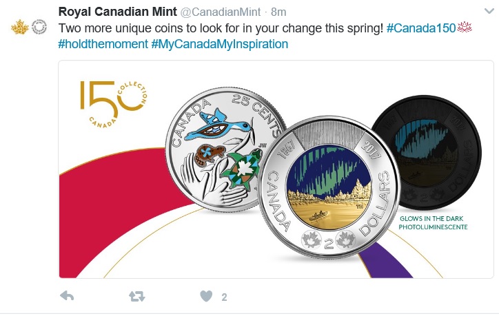 2017-Glow-In-The-Dark-Toonie-And-Colourized-Quarter-Will-Be-In-Circulation