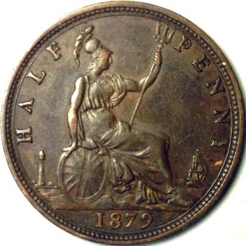 1879-UK-Half-Penny-Coin-Damage