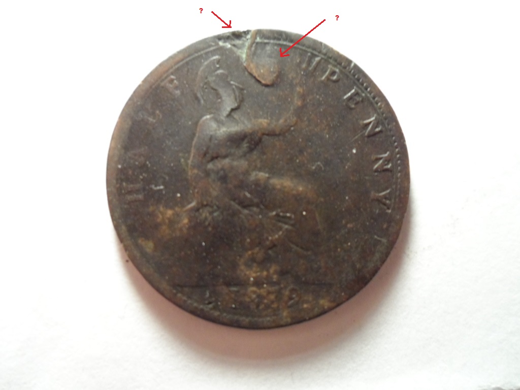 1879-UK-Half-Penny-Coin-Damage