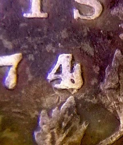 1874-Crosslet-4-Five-Cents,-Double-4?