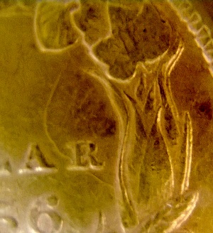 1856-Slanted-5-$1-Gold----Reverse-Die-Clash?