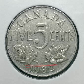 1932-Near-2/Far-2-5-Cents.