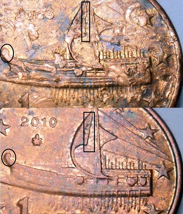 Mint-Error?-Or-A-Damaged-Coin?---Greece--1-Euro-Cent