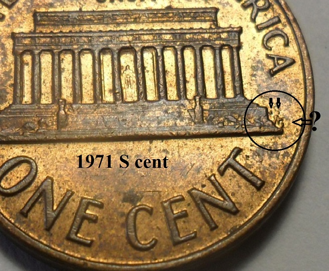 1971-S---Lincoln-Cent---Initials-&-Dots