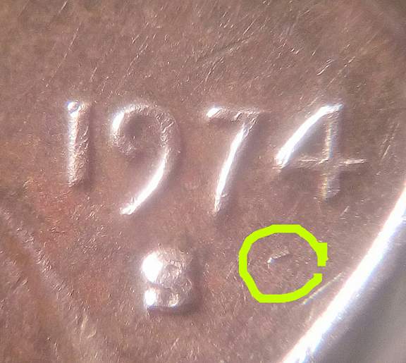 1974-Cent-With-An-Extra-Mint-Mark-....