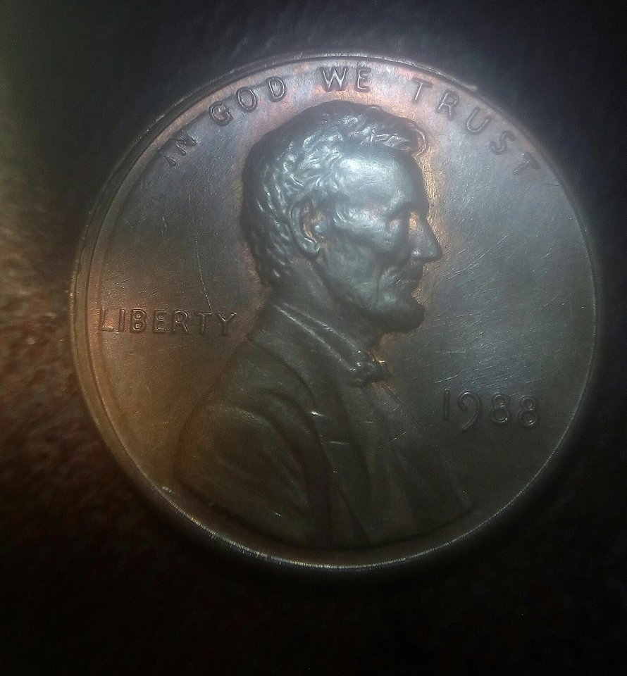 1988-D-Lincoln-Cent-With-The-Reverse-Side-RDV-006-?