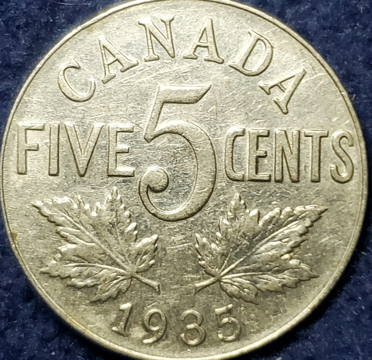 1935-Canadian-Five-Cent-Retained-Cud-Or-Die-Crack
