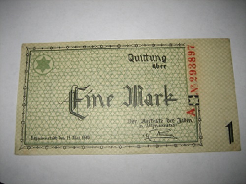 Litzmannstadt-Ghetto-Eine-Mark-Note-For-Review