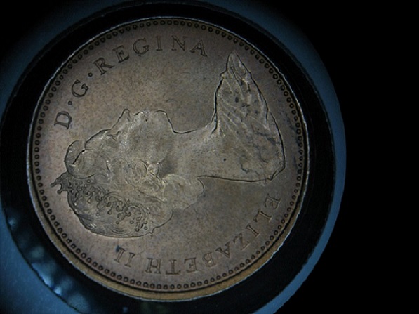 1965-Cent-Rotated-135-Degrees-!