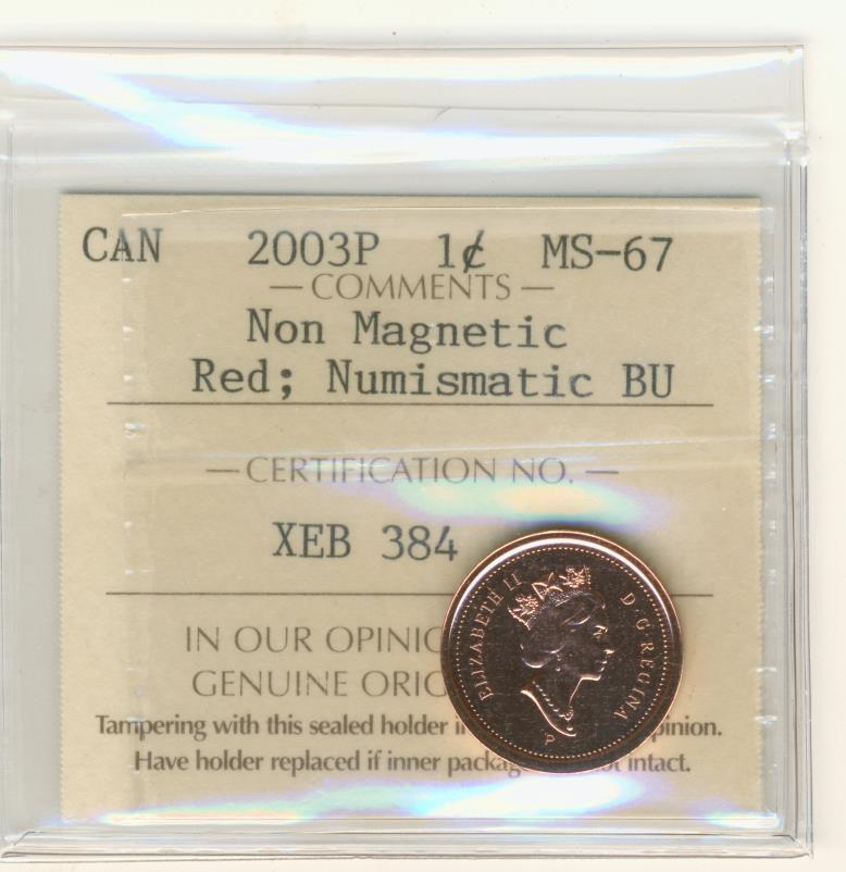2003-P-Non-Magnetic-One-Cent,-PL-Strike
