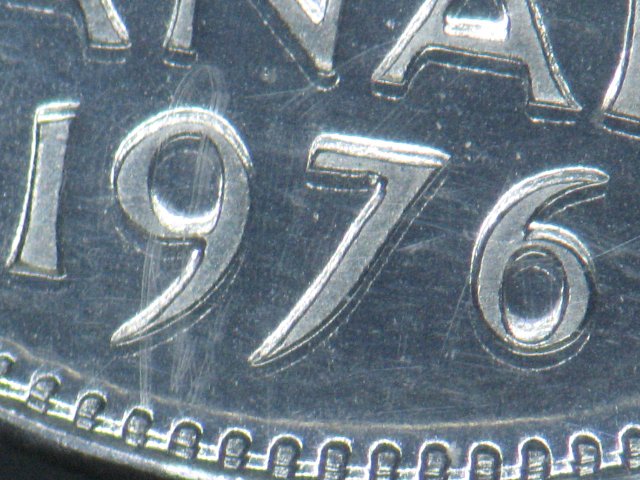 1976-Nickle-Double-Struck-In-Collar-[obverse-&-Reverse]