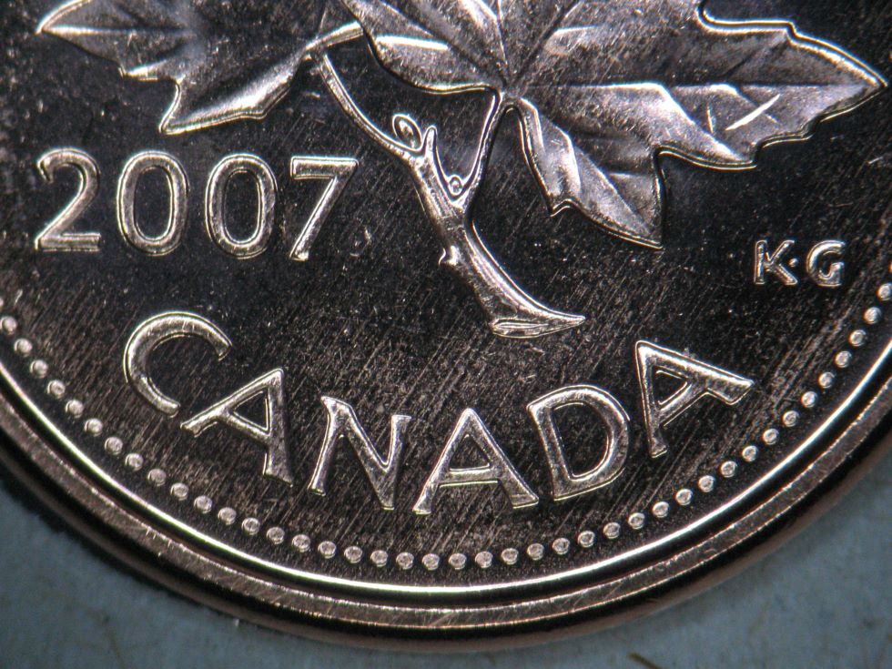 2007-Black-Canadian-1-Cent---Obverse-And-Reverse