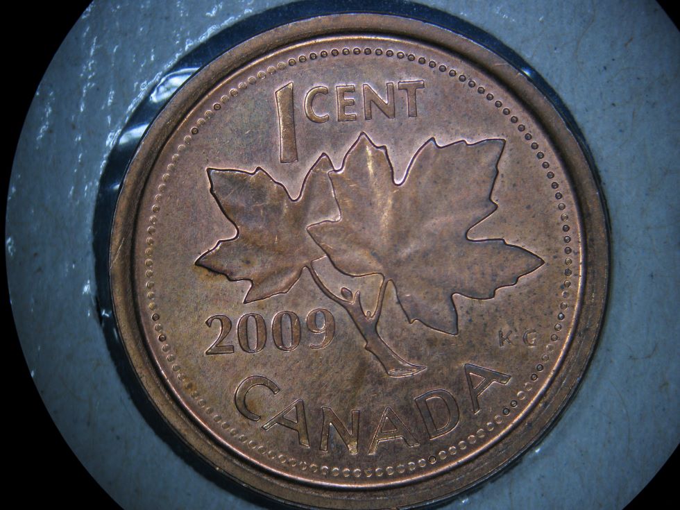 2009-Non-Magnetic-1-Cent---Flat-Bead-And-Round-Bead-Combination