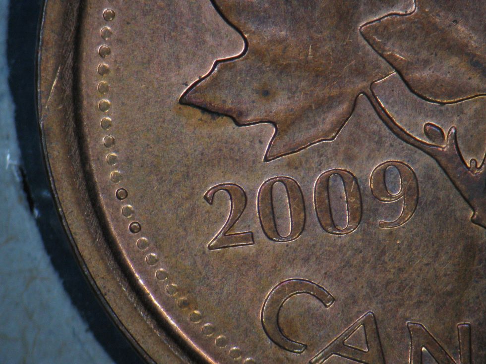 2009-Non-Magnetic-1-Cent---Flat-Bead-And-Round-Bead-Combination