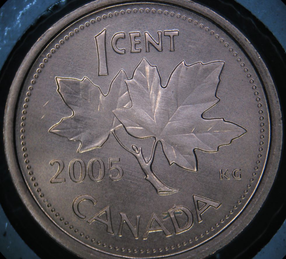 2005-Canadian-1-Cent---Opposite-Struck-Through-Grease