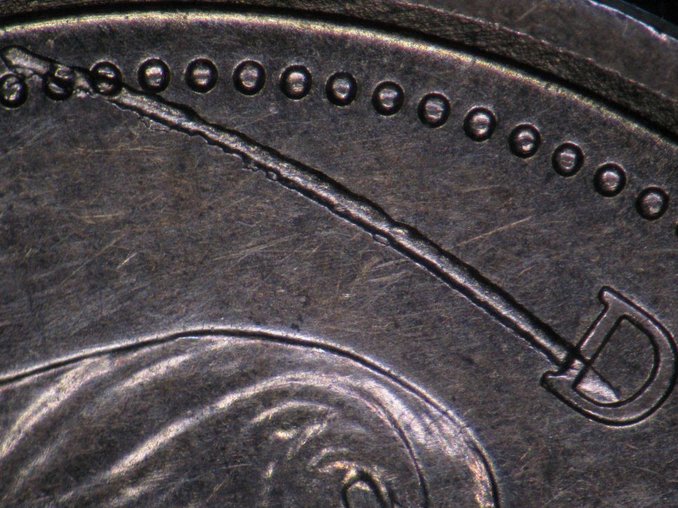 2006-1-Cent-Struck-Over-Damaged-Planchet---Broken-D