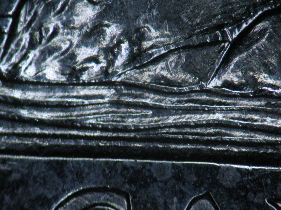 1965-Canadian-5-Cent---Double-Die-5-With-And-Amazing-Network-Of-Lathe-Lines