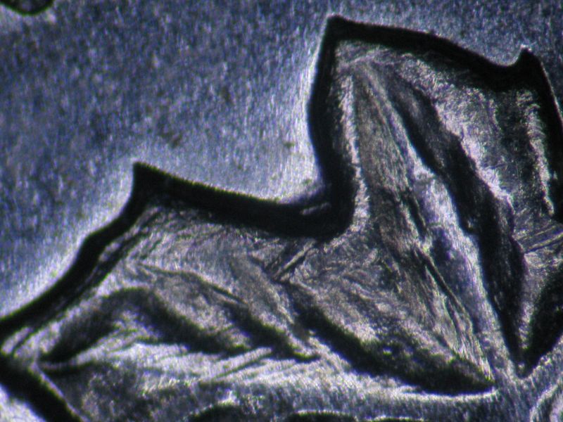 1965-Canadian-5-Cent---Double-Die-5-With-And-Amazing-Network-Of-Lathe-Lines