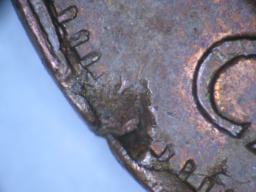 1971-Canadian-1-Cent---Pair-Of-Matching-Planchet-Flaws---Ragged-Clips