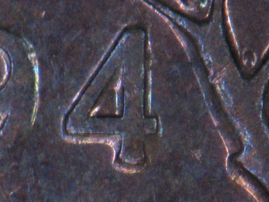 1994-Canadian-1-Cent---Strange-Doubling