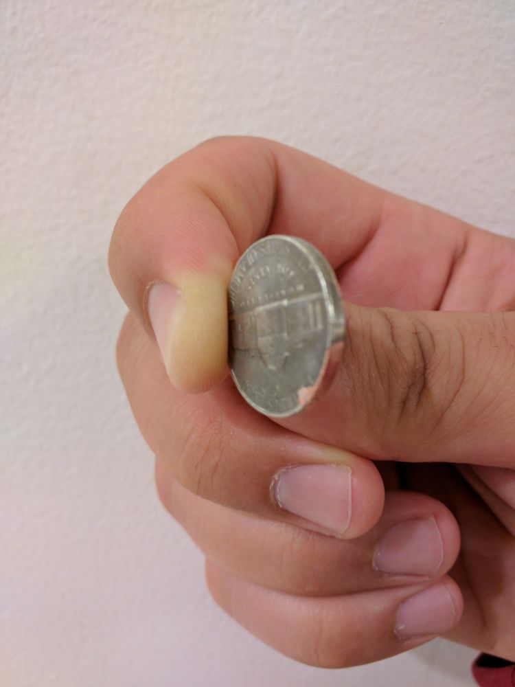 1964-Jefferson-Nickel-With-Red-Spot
