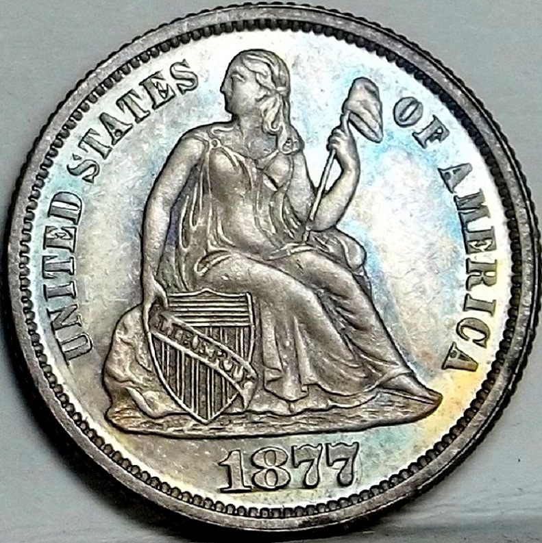 1877-Seated-Liberty-Dime-...-Grade,-And-Proof-Or-Business-Strike