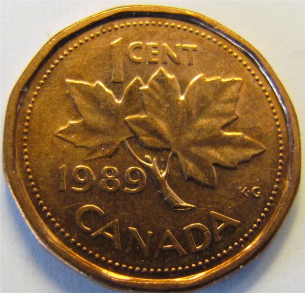 1989-One-Cent-..-Double-9..leaves