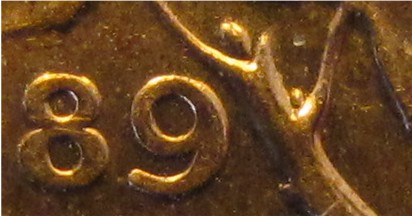 1989-One-Cent-..-Double-9..leaves