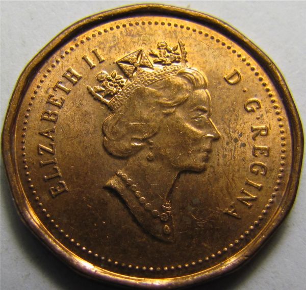 1996-One-Cent--Double-Leaves..one-Cent..queen's-Face