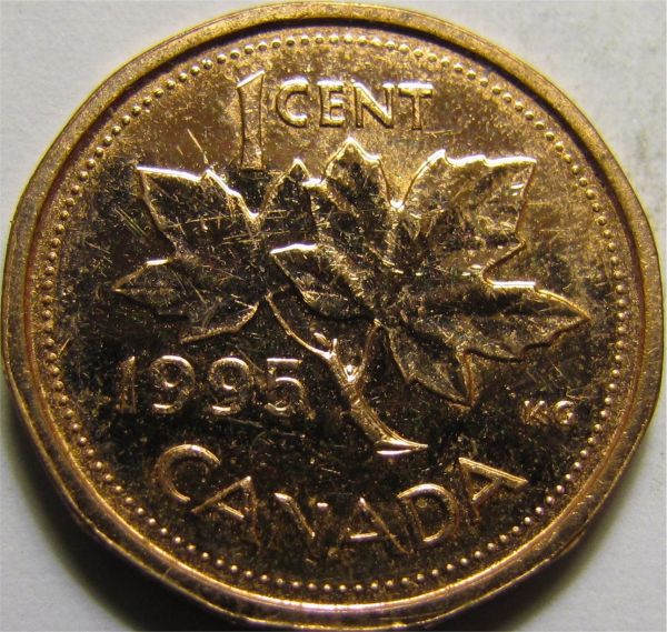 1995-One-Cent..very-Shiny..very-Scratched..very-Odd