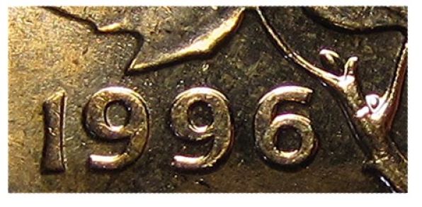 1996-One-Cent--Double-Leaves..one-Cent..queen's-Face