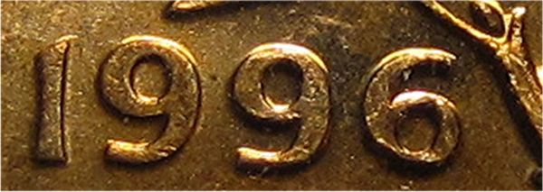 1996-One-Cent--Double-Leaves..one-Cent..queen's-Face