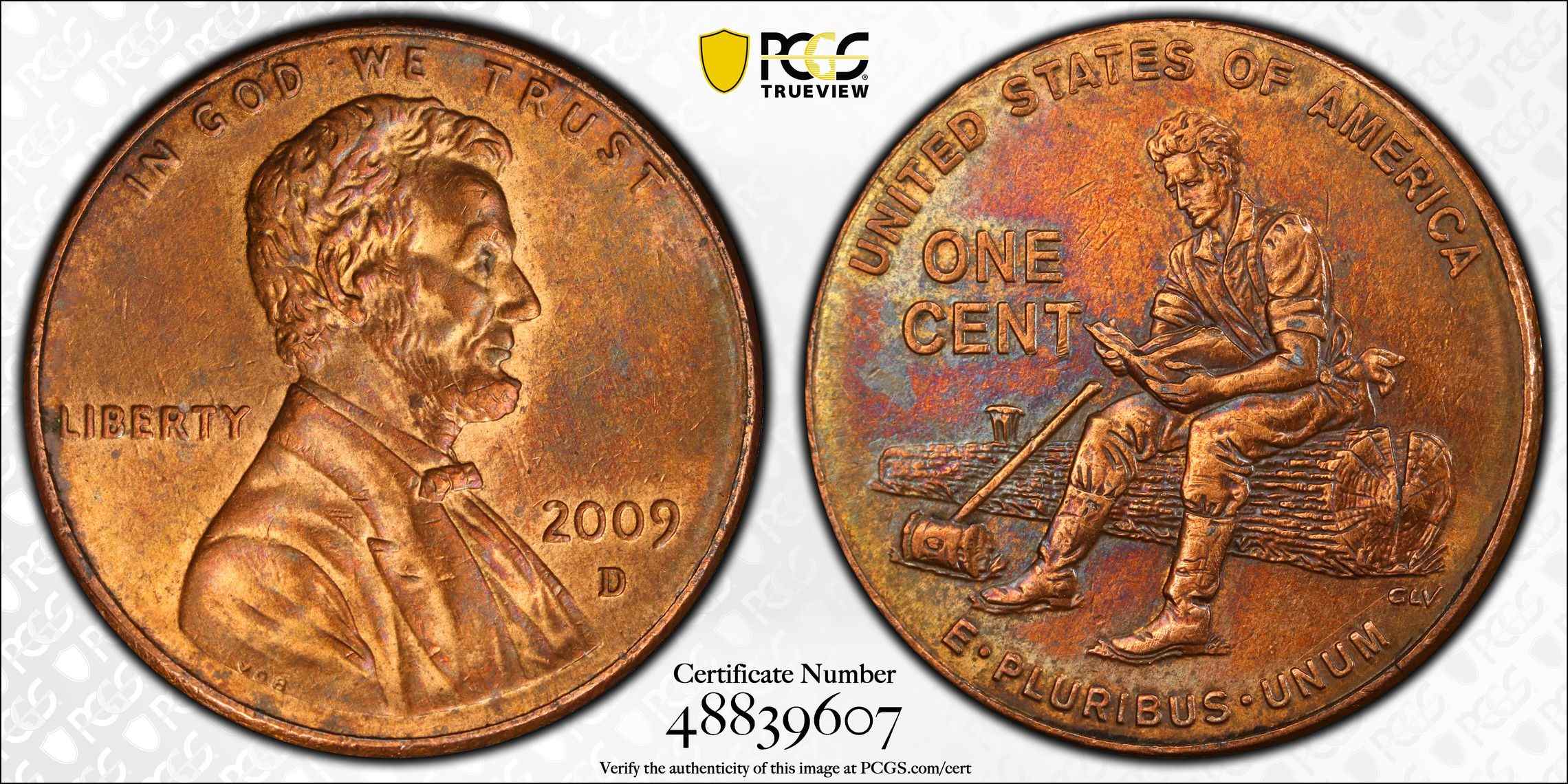 2009-D-Lincoln-Formative-Years-Floating-Thum-Pcsg-Graded-AU-58BN