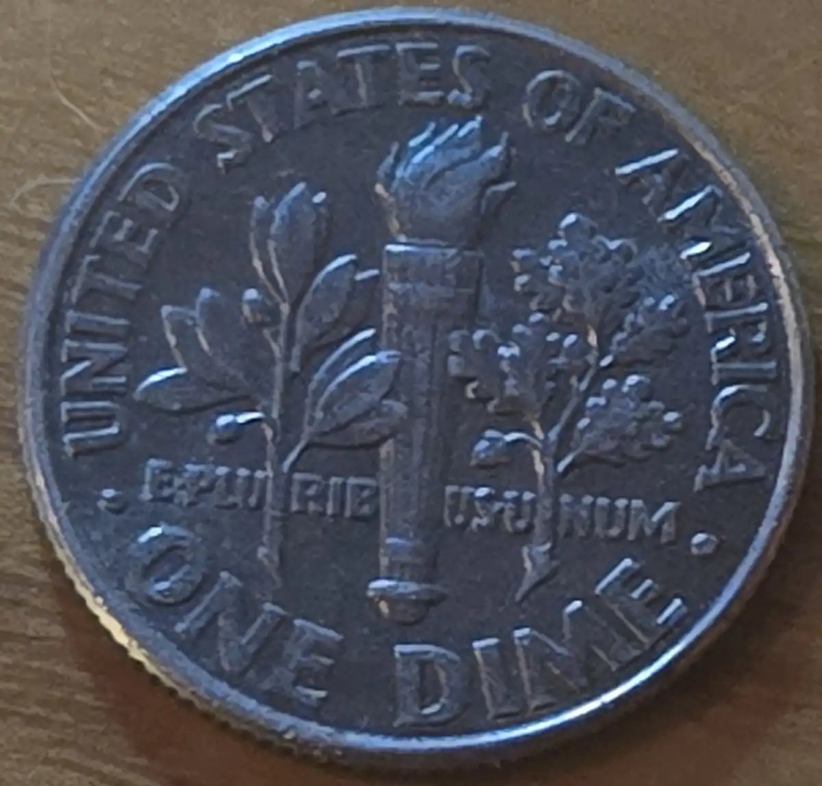 1997-D-Roosevelt-Dime.-Environmental-Toning-Or-Improper-Annealing