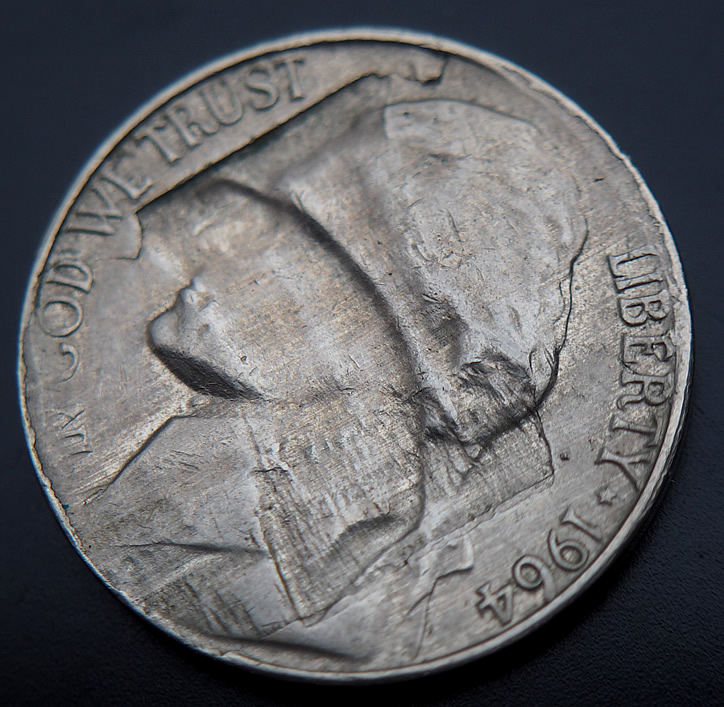 1964-P-Nickel-,-Struck-Through-What?