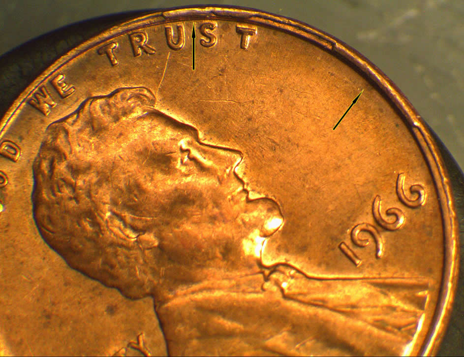 1966-P-Memorial-Cent,-ID-This-Rim-Anomally