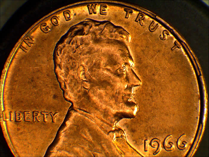 1966-P-Memorial-Cent,-ID-This-Rim-Anomally
