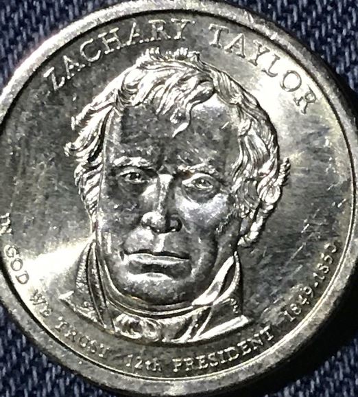 2009-Zachary-Taylor-Gold-One-Dollar-Mint-State-$50-,-Ummm-What-State?