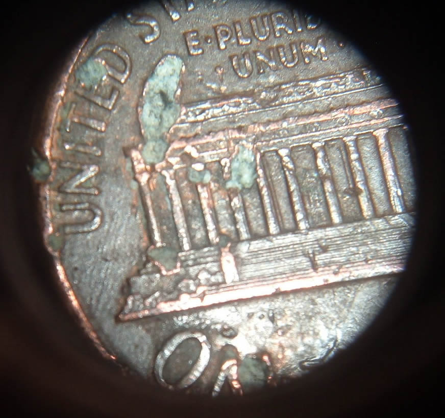 Find-Of-The-Week:many-Error-Coin-Penny-1989-Dbl-P-Extra-Knees-Pillars-Hole