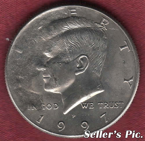 1997-P-Kennedy-Half,-Struck-Through-Grease-Or-Foreign-Object?