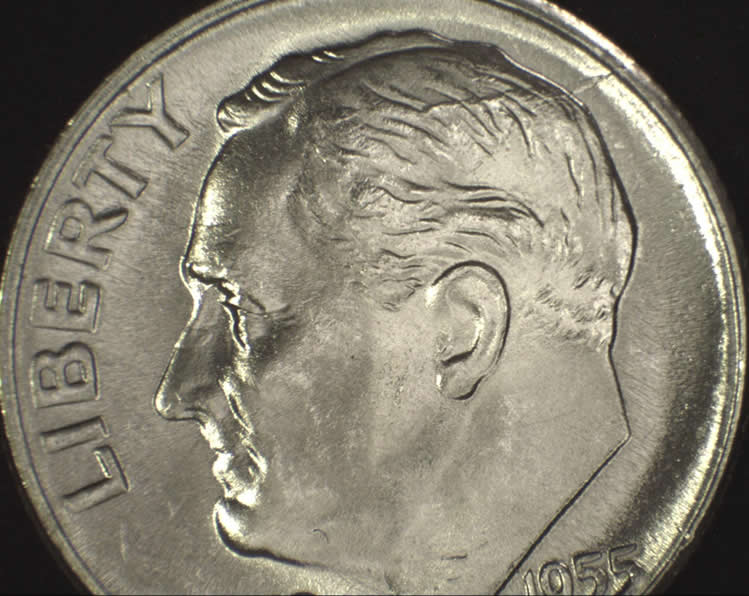 1955-Roosevelt-Dime-Clashed-Dies-Obv&rev