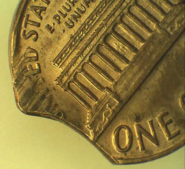 1972-S-Cent-,-Unusual-Curved-And-Straight-Clips-Combined