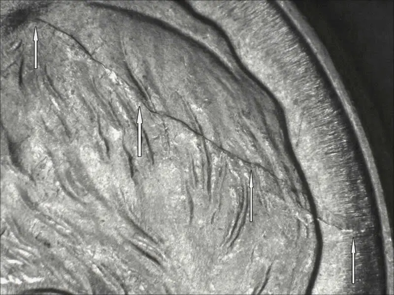 1955-P-Dime-Clashed-Dies-And-Spike-Head